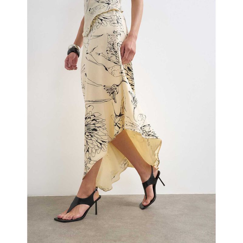 TOPSHOP Mani Asymmetric Slip Skirt image number 2